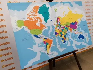 Obraz farebná mapa sveta