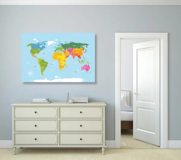 Obraz výnimočná mapa sveta