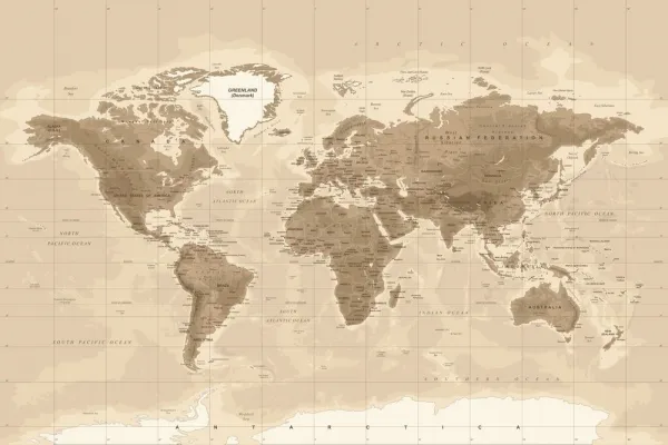 Obraz nádherná vintage mapa sveta