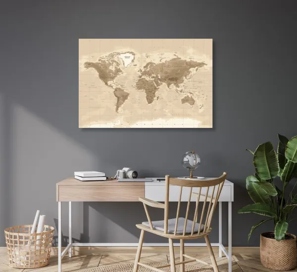 Obraz nádherná vintage mapa sveta