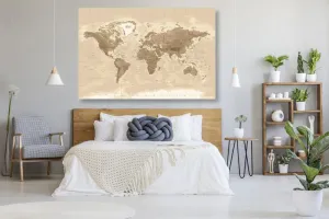 Obraz na korku nádherná vintage mapa sveta