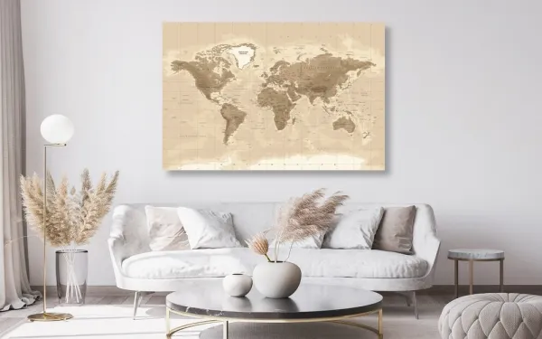 Obraz nádherná vintage mapa sveta