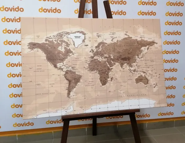 Obraz nádherná vintage mapa sveta