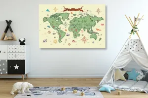 Obraz na korku originálna mapa sveta