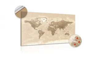 Obraz na korku nádherná vintage mapa sveta