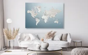 Obraz na korku mapa sveta v originálnom prevedení