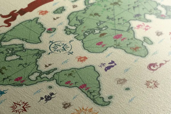 Obraz na korku originálna mapa sveta