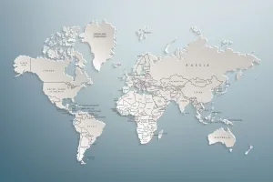 Obraz mapa sveta v originálnom prevedení