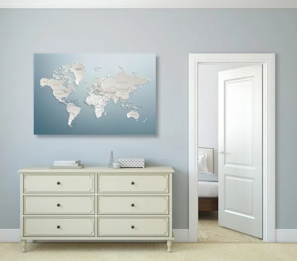 Obraz mapa sveta v originálnom prevedení
