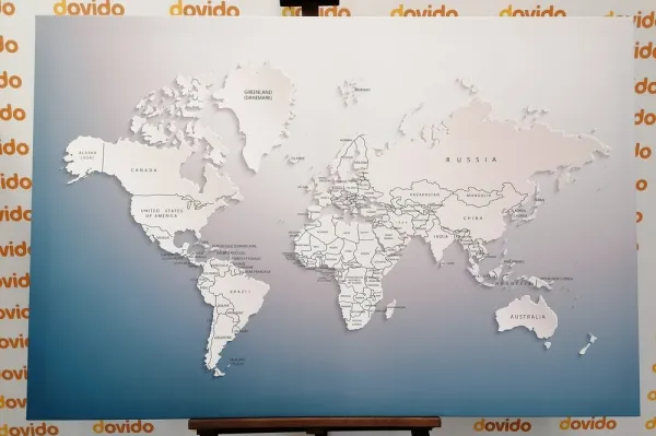 Obraz mapa sveta v originálnom prevedení