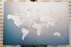 Obraz mapa sveta v originálnom prevedení