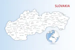 Obraz mapa Slovenskej republiky