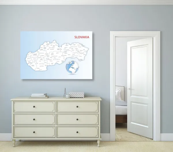 Obraz mapa Slovenskej republiky