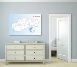 Obraz mapa Slovenskej republiky