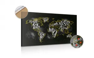 Obraz na korku trendová mapa sveta