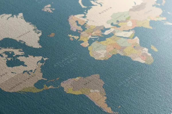 Obraz mapa s vintage prvkami