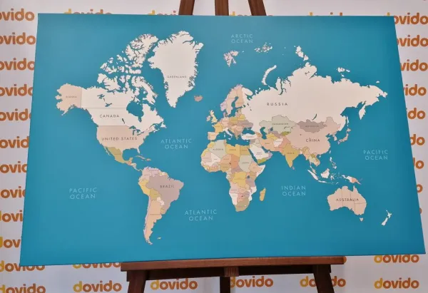 Obraz mapa s vintage prvkami