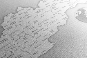 Obraz čiernobiela mapa Slovenska