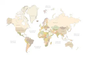 Obraz mapa sveta s vintage prvkami