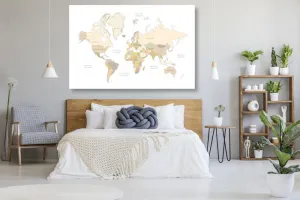 Obraz na korku  mapa sveta s vintage prvkami