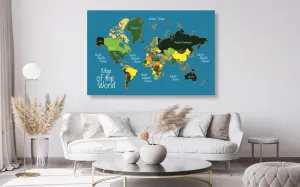 Obraz na korku štýlová mapa