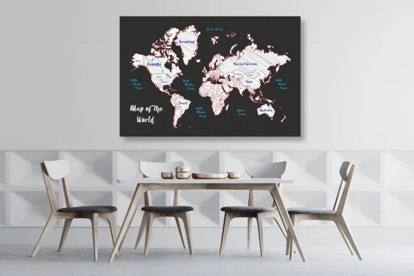 Obraz jedinečná mapa sveta