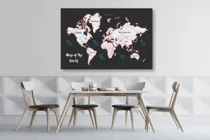 Obraz jedinečná mapa sveta