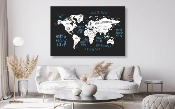 Obraz mapa sveta v modernom prevedení