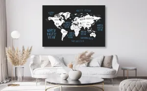 Obraz mapa sveta v modernom prevedení