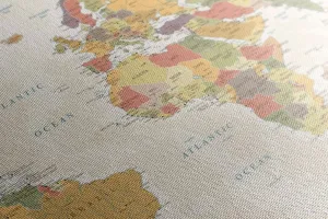 Obraz podrobná mapa sveta