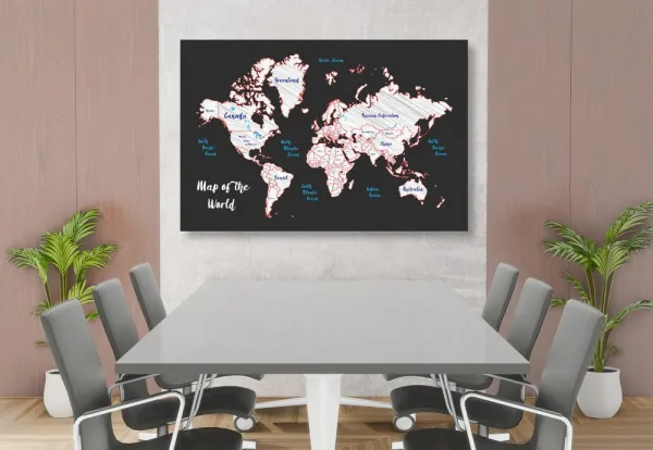 Obraz jedinečná mapa sveta