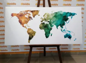 Obraz farebná polygonálna mapa sveta