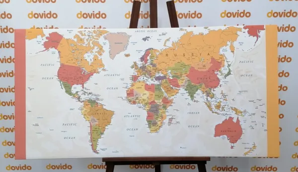 Obraz podrobná mapa sveta