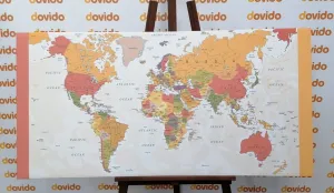 Obraz podrobná mapa sveta