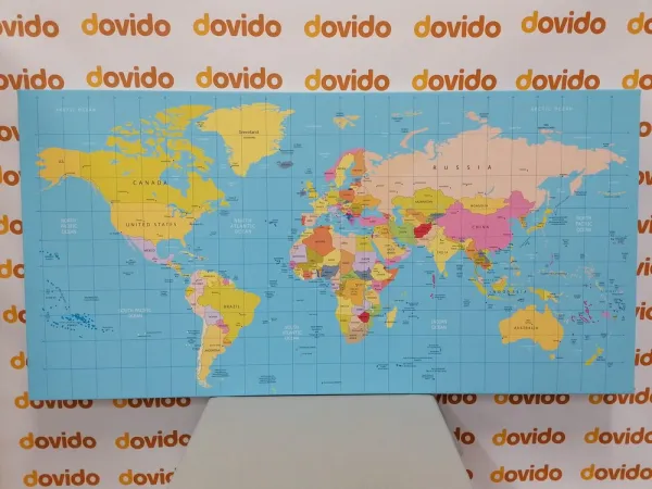 Obraz mapa na modrom pozadí