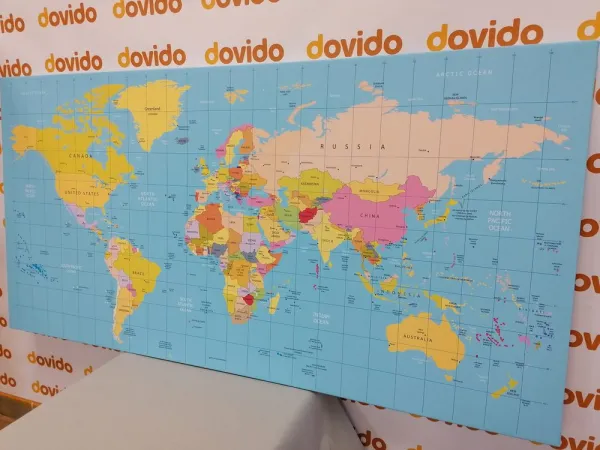 Obraz mapa na modrom pozadí