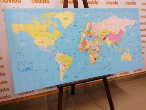 Obraz mapa na modrom pozadí