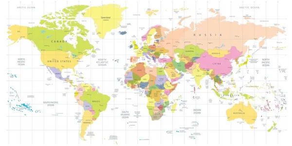 Obraz mapa na bielom pozadí