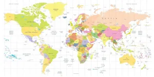 Obraz mapa na bielom pozadí