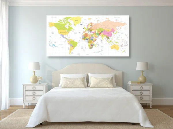 Obraz mapa na bielom pozadí