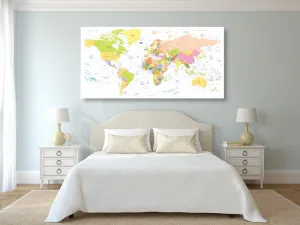 Obraz mapa na bielom pozadí