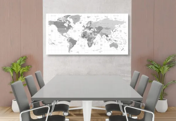Obraz šedá mapa na bielom pozadí