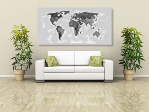 Obraz na korku nádherná mapa s čiernobielym nádychom
