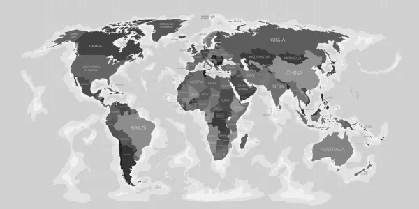 Obraz na korku nádherná mapa s čiernobielym nádychom
