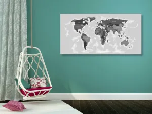 Obraz na korku nádherná mapa s čiernobielym nádychom