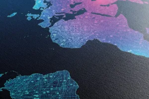 Obraz nočná mapa sveta