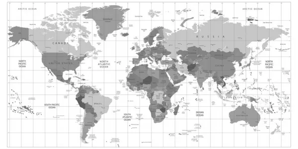Obraz na korku šedá mapa na bielom pozadí