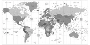 Obraz na korku šedá mapa na bielom pozadí
