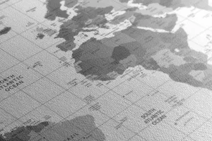 Obraz na korku šedá mapa na bielom pozadí