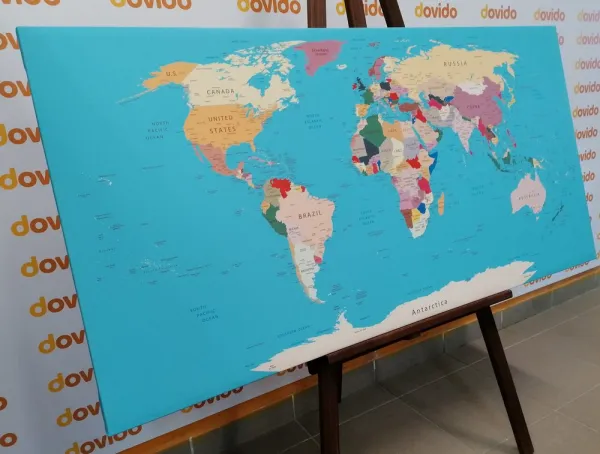 Obraz mapa sveta s názvami